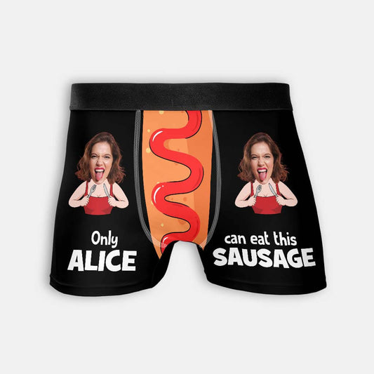 1761XUS1 personalized only alice can eat this boxer