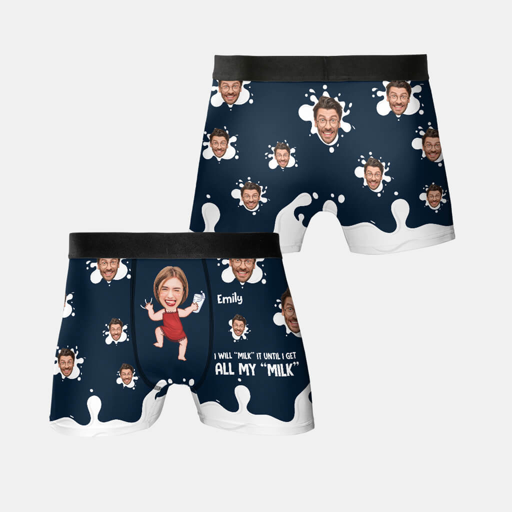 1767XUS1 personalized i will milk it until i get all my milk boxer