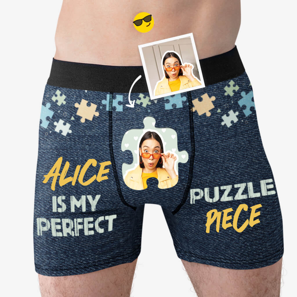 1817XUS2 personalized my perfect puzzle piece boxer