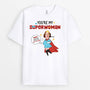1846AUS1 personalized you are my superwoman mom to be t shirt