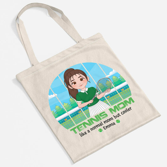 1848BUS2 personalized tennis mom tote bag