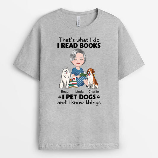 1860AUS1 personalized i read books i pet dog t shirt