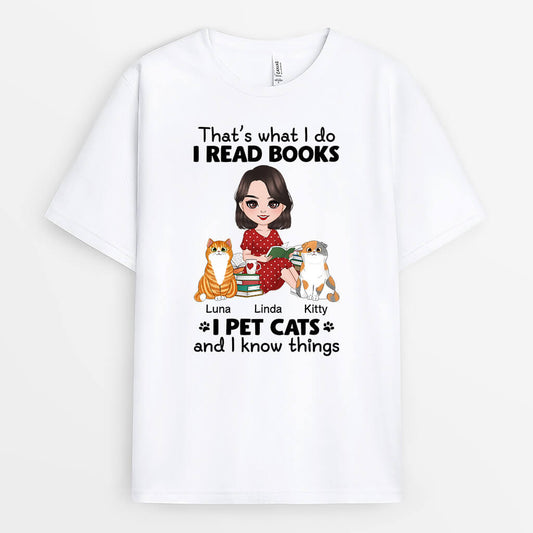 1860AUS2 personalized i read books i pet cat t shirt