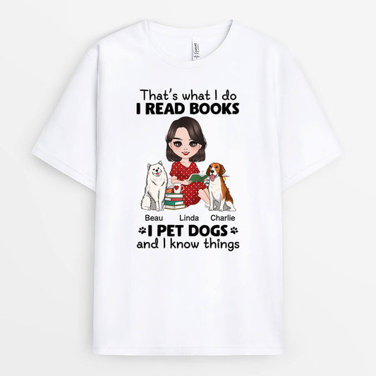 1860AUS2 personalized i read books i pet dog t shirt