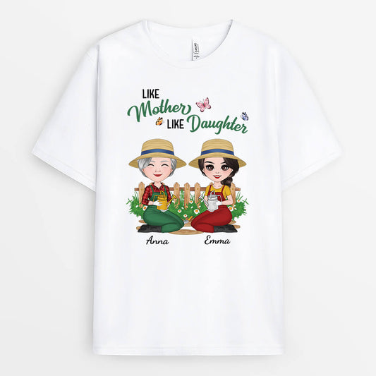 1864AUS1 personalized like mother like daughter t shirt