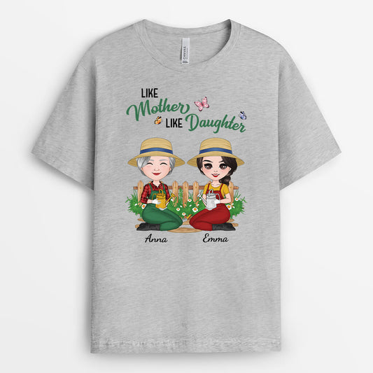 1864AUS2 personalized like mother like daughter t shirt