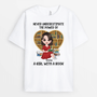 1867AUS1 personalized never underestimate the power of a woman with a book t shirt