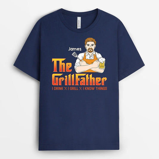 1884AUS1 personalized the grillmother grillfather t shirt