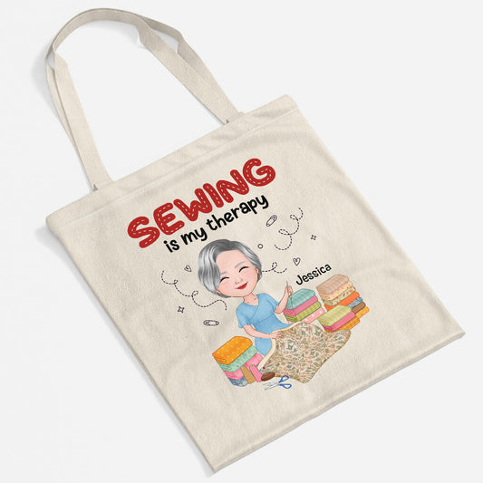 1896BUS2 personalized sewing is my therapy tote bag
