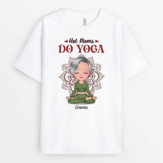 1908AUS1 personalized hot moms do yoga t shirt
