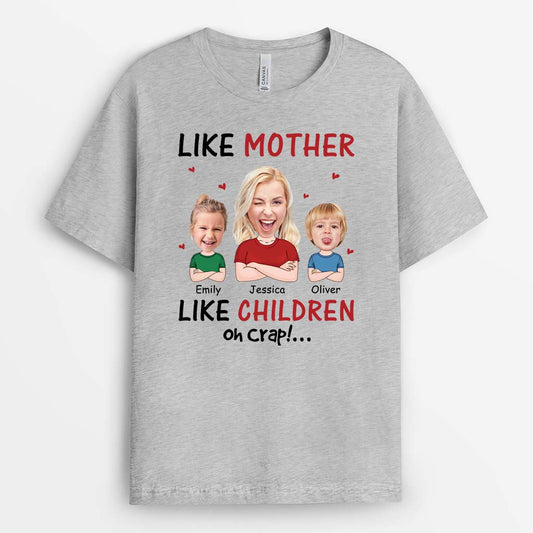 1917AUS1 personalized like mother like children oh crap t shirt