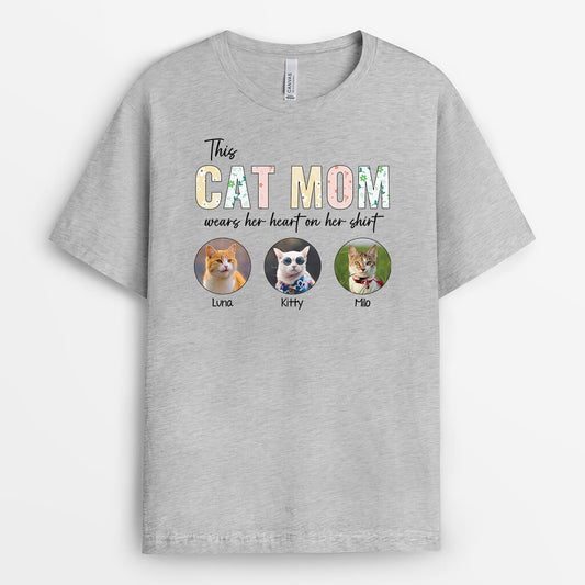 1927AUS2 personalized this dog mom dog dad wears her his heart on her his shirt t shirt