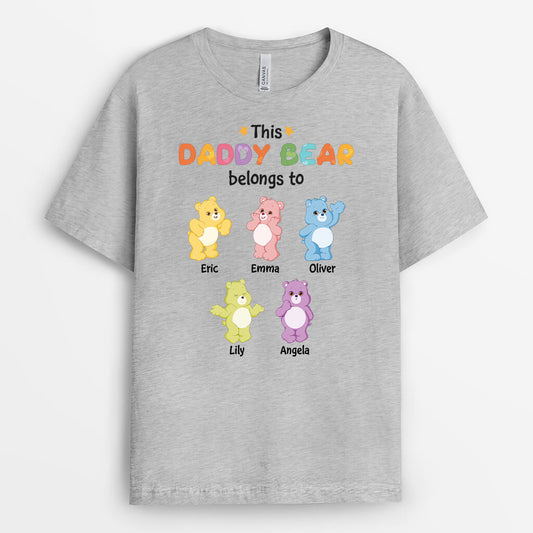 1932AUS1 personalized this daddy grandad bear belongs to t shirt_2