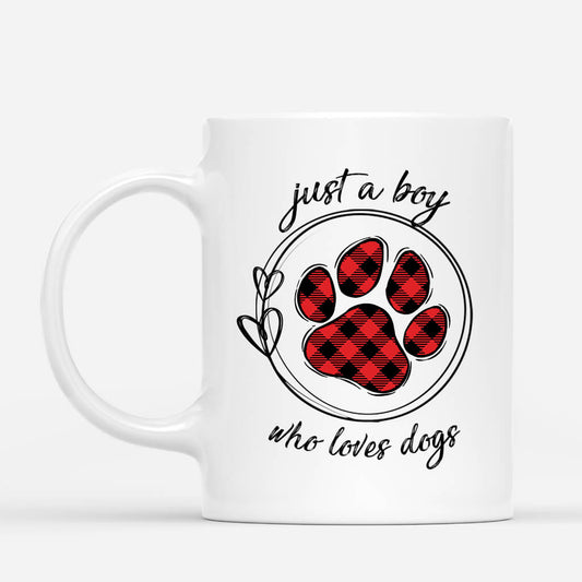 1934MUS2 personalized just a woman man who loves dogs mug