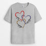 1943AUS1 personalized grandma hearts t shirt