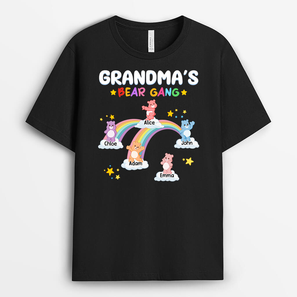 1951AUS1 personalized mommys grandmas bear gang t shirt