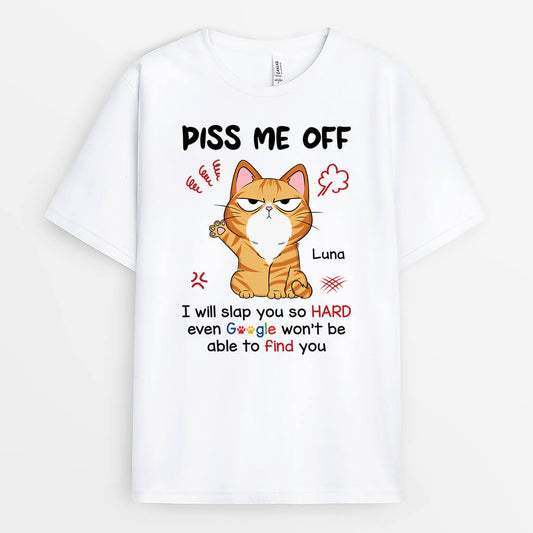1955AUS1 personalized piss me off cat t shirt