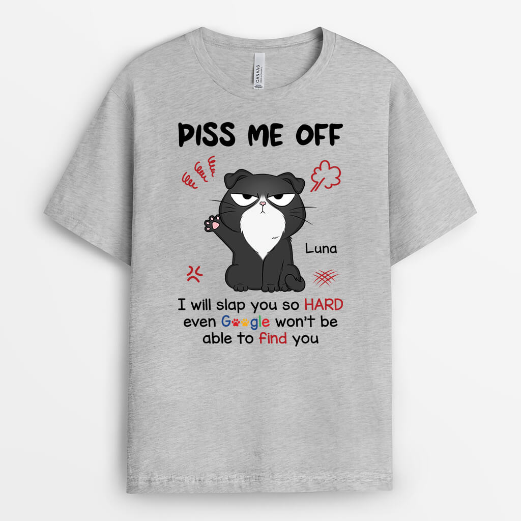1955AUS2 personalized piss me off cat t shirt