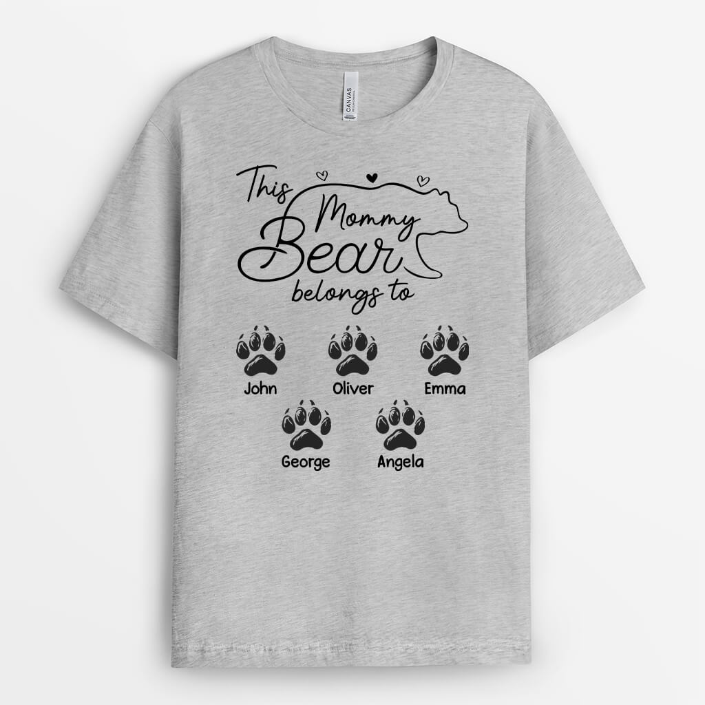 1973AUS1 personalized this mama grandma bear belongs to t shirt