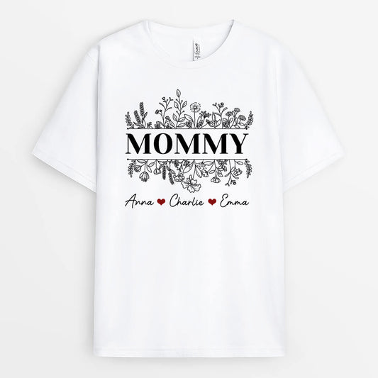 1977AUS1 personalized grandmas flowers t shirt