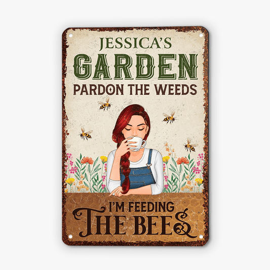 1994EUS1 personalized im feeding the bees metal sign
