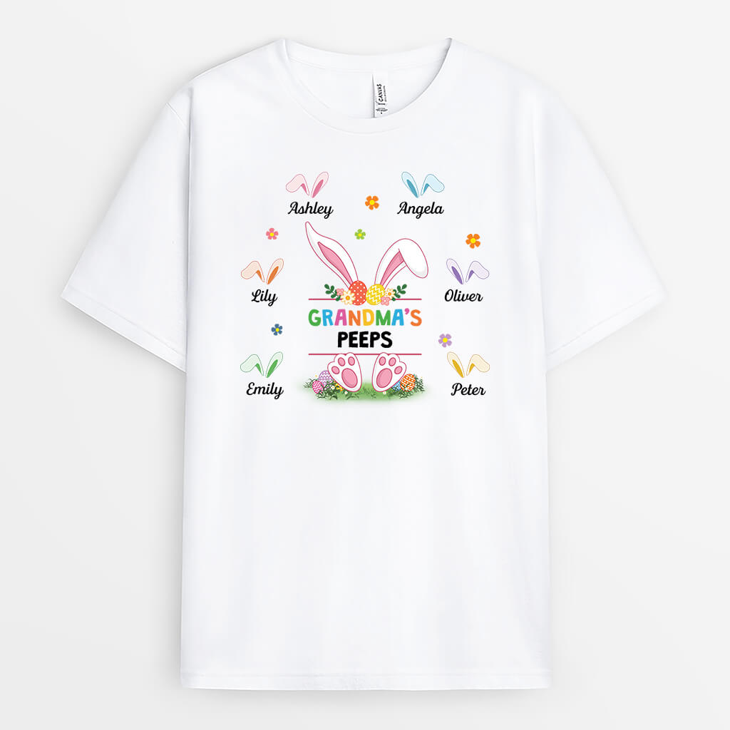 2034AUS1 personalized grandmas peeeps t shirt