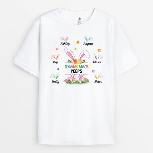 2034AUS1 personalized grandmas peeeps t shirt