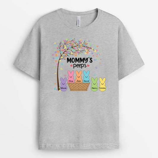 2045AUS2 personalized grandma mommys peeps t shirt