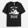 2057AUS1 personalized papa and son unbeatable together t shirt