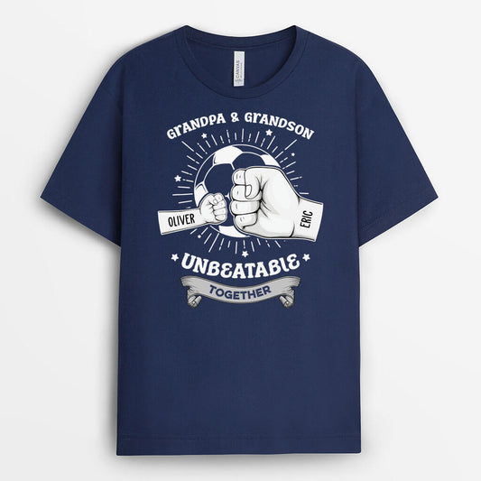 2057AUS1 personalized papa and son unbeatable together t shirt_2