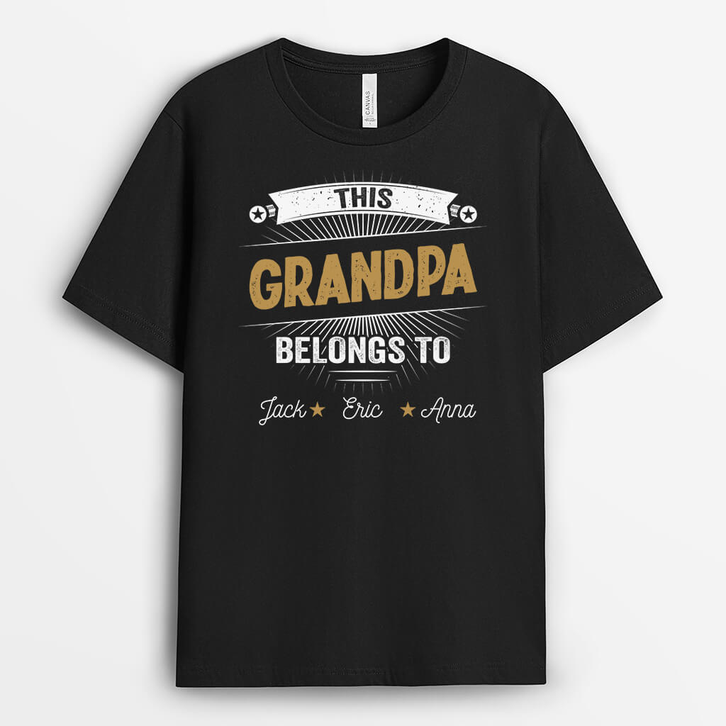 2081AUS2 personalized this daddy grandad belongs to t shirt
