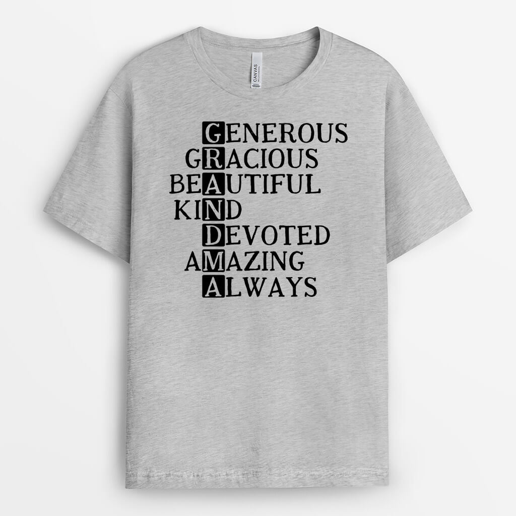 2092AUS1 personalized mother acrostic poem t shirt