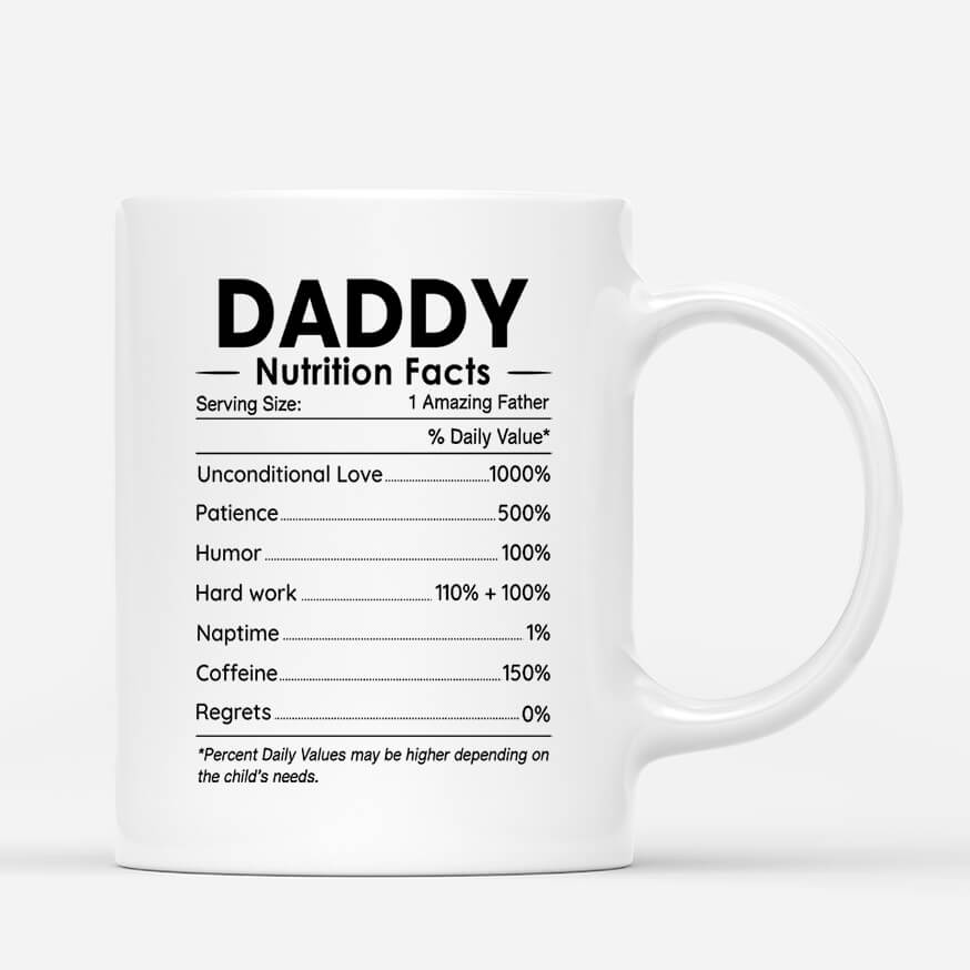 2094MUS1 personalized mom dad nutrition facts mug