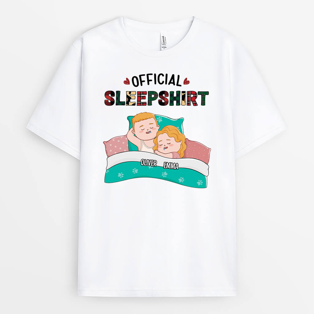 2096AUS1 personalized official sleepshirt for couple t shirt