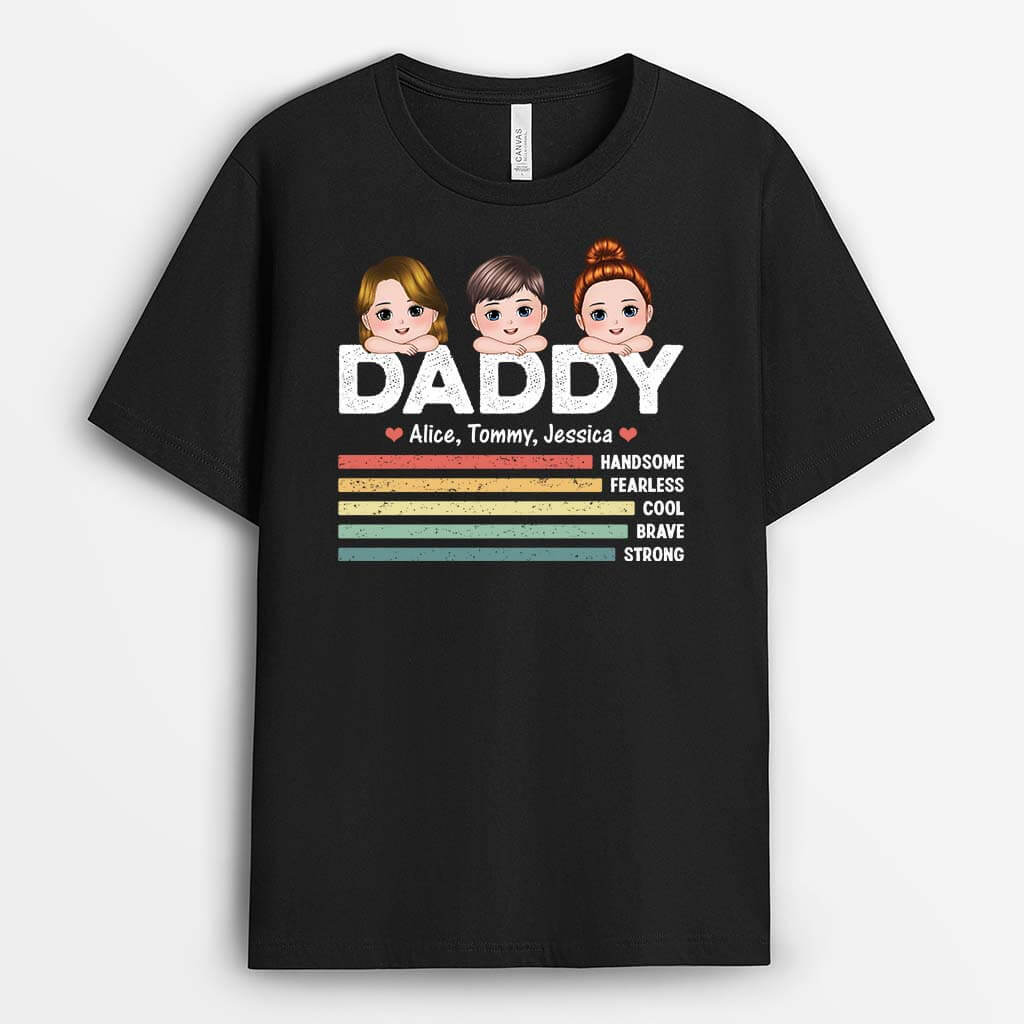2097AUS1 personalized handsome fearless and cool daddy t shirt