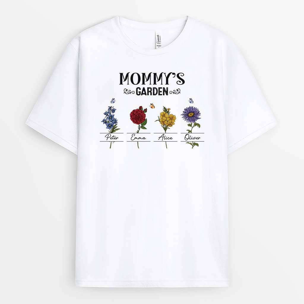 2142AUS2 personalized grandmas flower garden t shirt