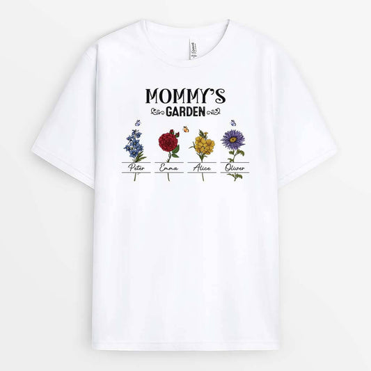 2142AUS2 personalized grandmas flower garden t shirt