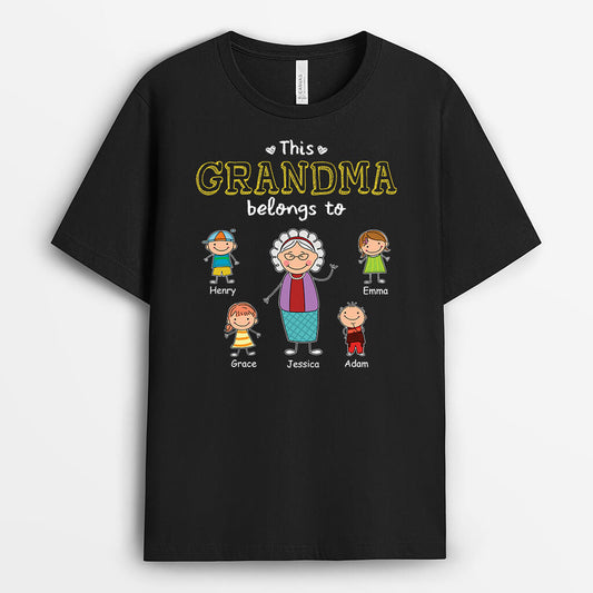 2146AUS1 personalized this grandma belongs to t shirt