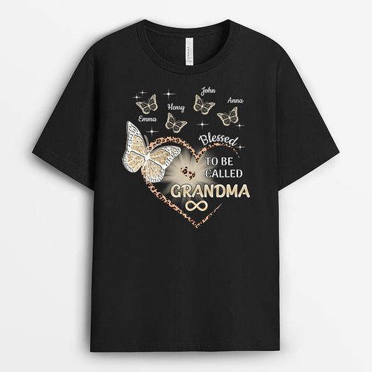 2147AUS1 personalized blessed to be called grandma t shirt