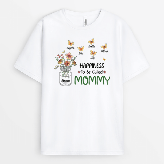2151AUS1 personalized happiness to be called mom t shirt