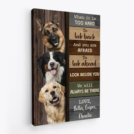 2155CUS2 personalized look beside you ill always be there canvas