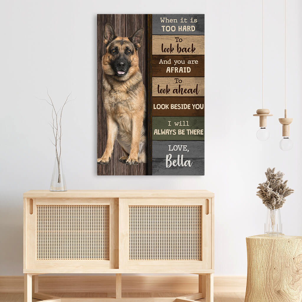 2155CUS3 personalized look beside you ill always be there canvas