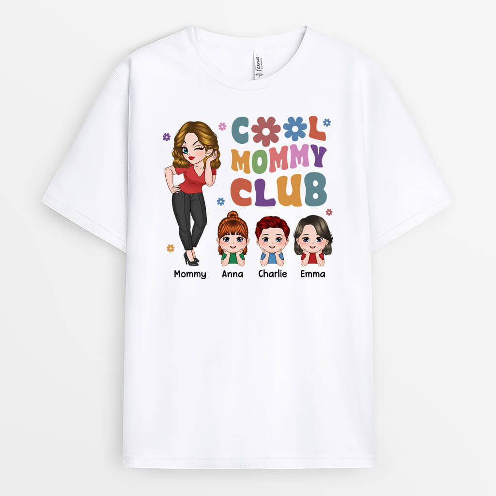 2159AUS1 personalized cool mommy grandma club t shirt