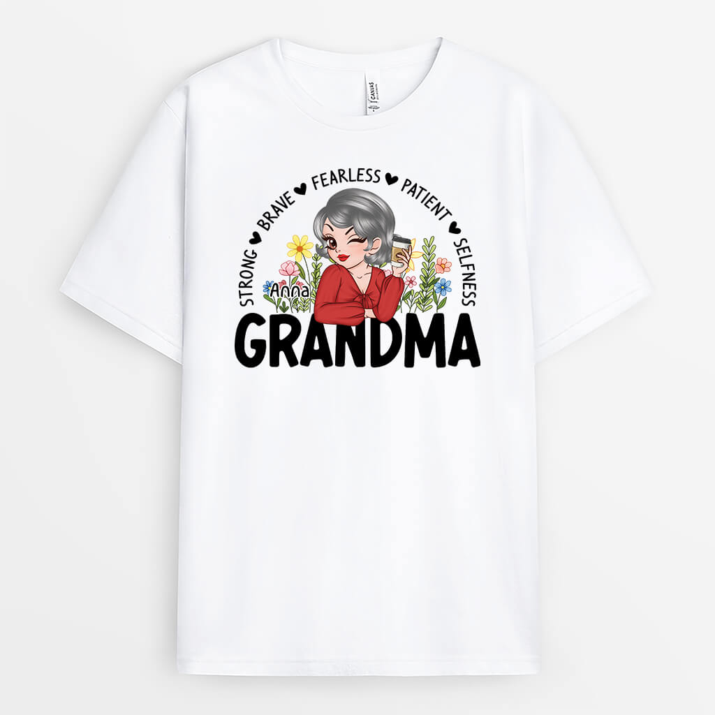 2163AUS1 personalized mommys flower garden t shirt