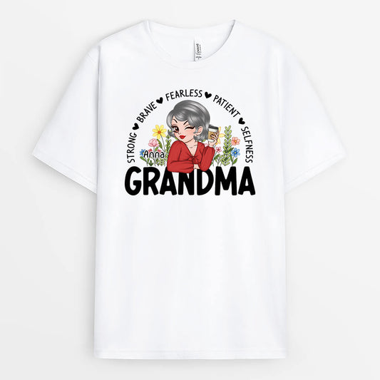 2163AUS1 personalized mommys flower garden t shirt