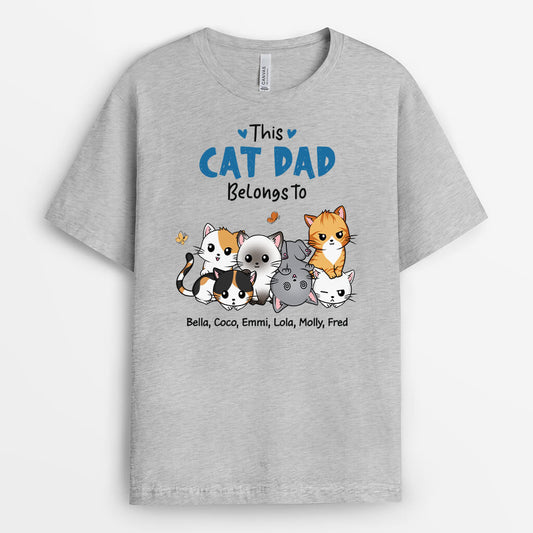 2165AUS2 personalized this cat mom belongs to t shirt