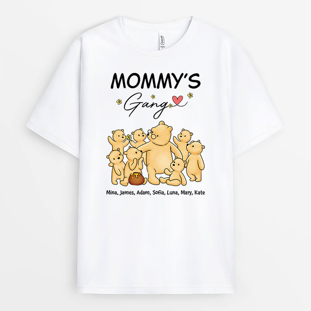 2172AUS1 personalized mommy grandmas gang bears t shirt