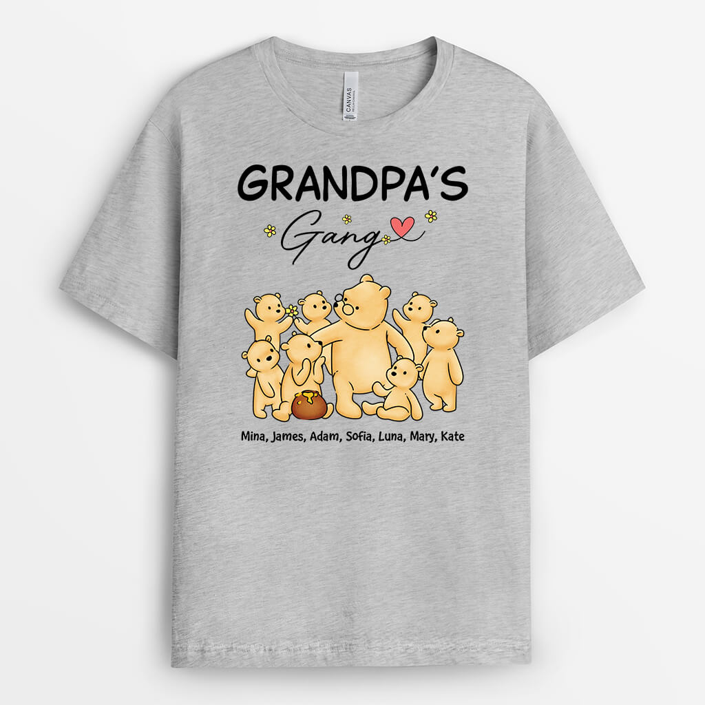 2172AUS2 personalized mommy grandmas gang bears t shirt