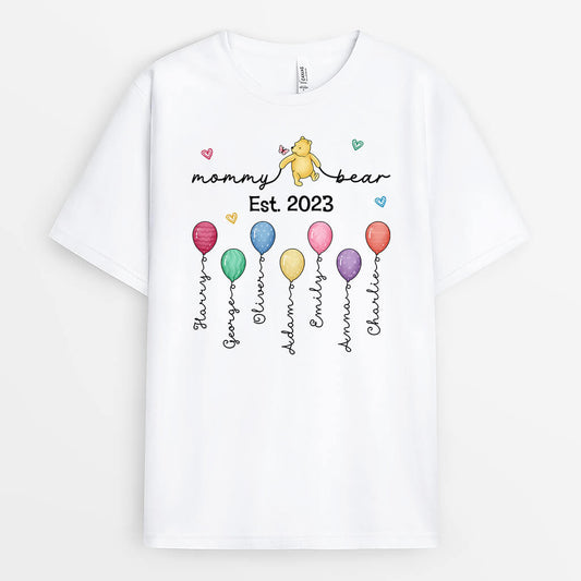 2181AUS2 personalized mama bear balloons t shirt