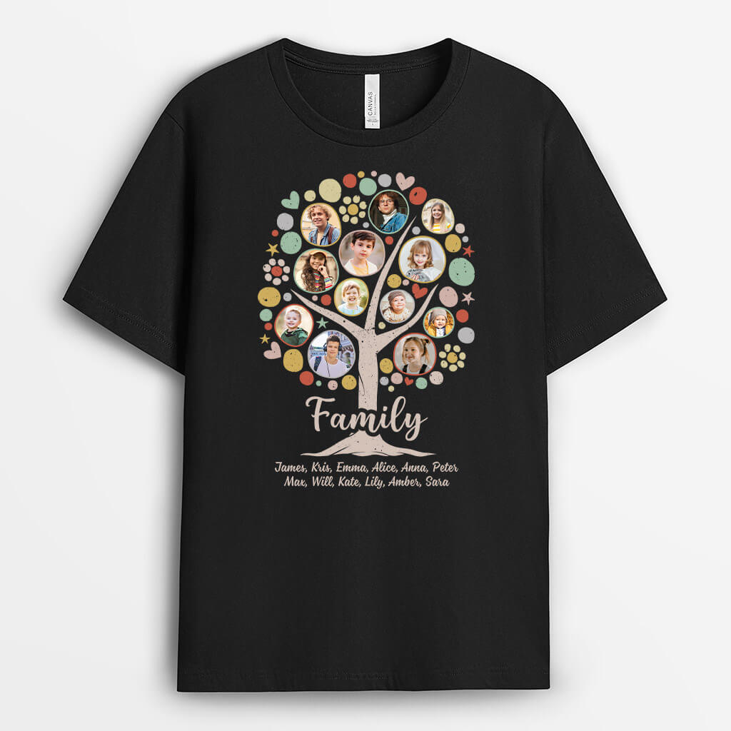 2192AUS1 personalized daddy grandpa tree t shirt